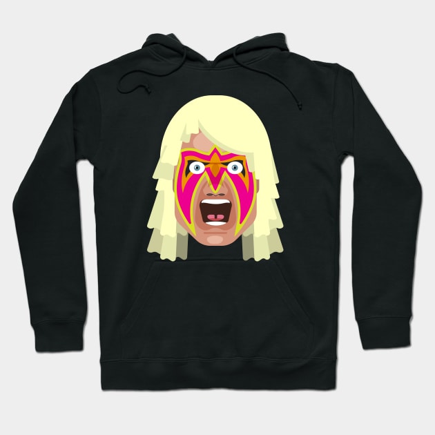 Ultimate Warrior Head Hoodie by FITmedia